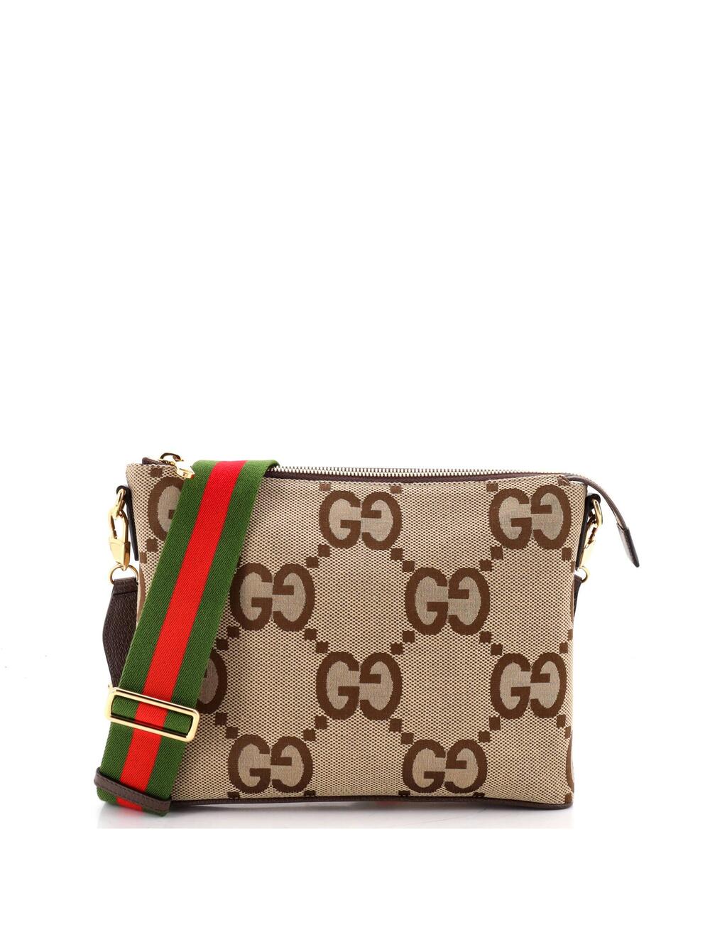 Gucci Zip Messenger Bag Jumbo Gg Canvas #348261G12B